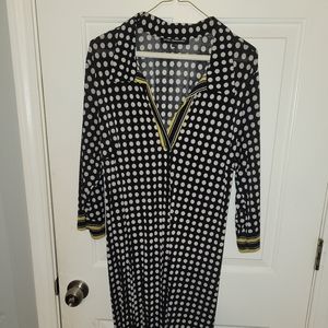 Black and White Polka Dot Dress- Size XL